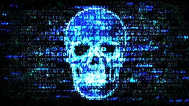 Hackers on the Internet. Hacking confidential information.