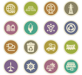 BIO Fuel industry icons set