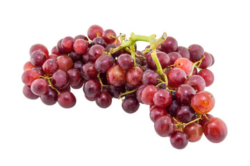 Red grape isolated on the white background.