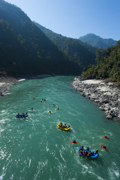 A rafting expedition down the Karnali River, west Nepal