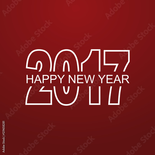 &quot;Happy New Year 2017 - Rot&quot; Stock image and royalty-free vector files on Fotolia.com - Pic 129658281