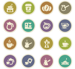 Fototapeta premium Coffee icons set