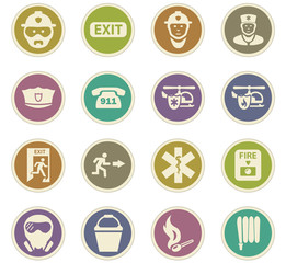 Emergency icons set