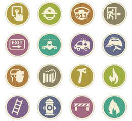 Emergency icons set