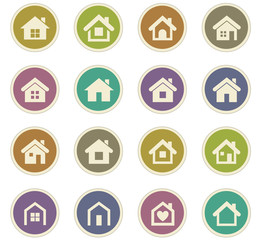 Houses icons set