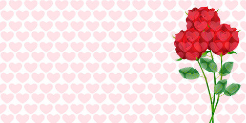 バレンタイン　ハート　薔薇　背景