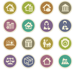 Real estate icons set