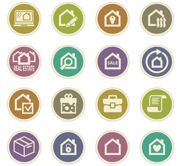 Real estate icons set