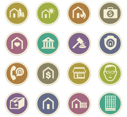 Real estate icons set