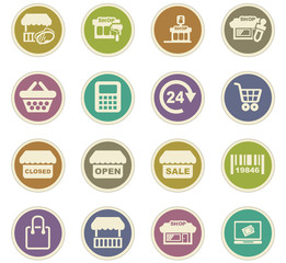 Shop icons set