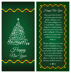 Happy new year Greeting Card. Happy new year brochure, poster template