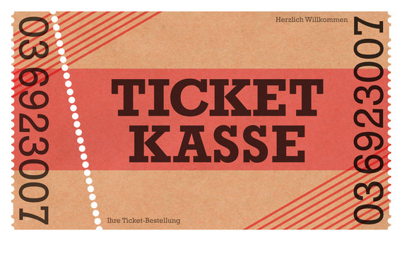 Ticket Kasse  - Classic Ticket - Webshop / Online-Shop / Vintage Design / Retro Style