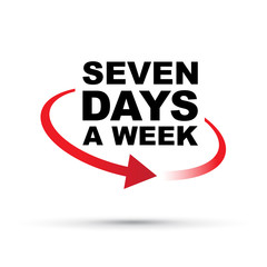 Obraz premium seven days a week around the clock 