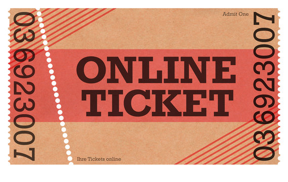 Online Ticket  - Classic Ticket - Webshop / Online-Shop / Vintage Design / Retro Style