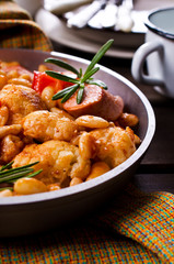 Steamed vegetables with beans