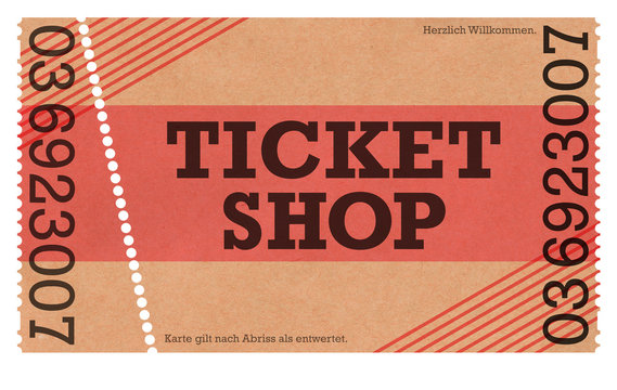 Ticket Shop  - Classic Ticket - Webshop / Online-Shop / Vintage Design / theaterkarte, last minute, kleines ticket, ticketshop, onlineshop, onlinesale, perforiert perforation karte eintritt 