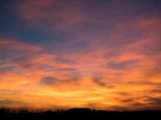 Himmel am Abend nach dem Sonnenuntergang