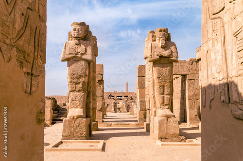 The columns of Karnak temple at Luxor