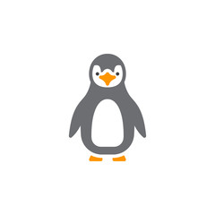 Penguin icon vector, filled flat sign, solid pictogram isolated on white. Symbol, logo illustration