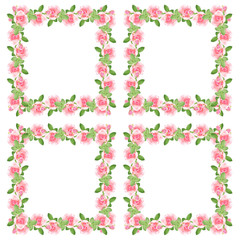 Beautiful floral pattern of pink roses 