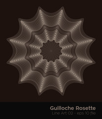 Guilloche Spirograf, als Siegel oder Wasserzeichen auf Wertpapie