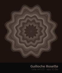 Guilloche Spirografie, als Siegel oder Wasserzeichen auf Wertpap