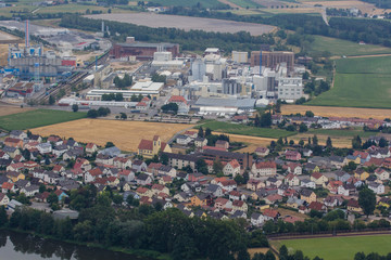 Fototapeta premium widok z lotu ptaka na Schwandorf