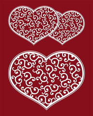 Obraz na płótnie Canvas Heart pattern retro