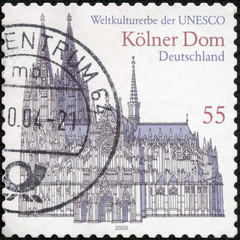 stamp printed in the Germany shows Cologne Cathedral, UNESCO World Heritage Site