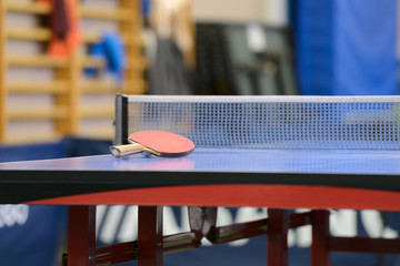 table with net for table tennis