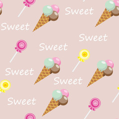 Pattern with ice cream