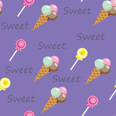 Pattern with ice cream2