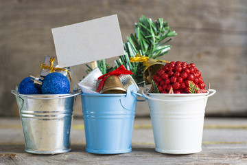 merry christmas and happy new year decoration card background,vintage filter,soft focus. 