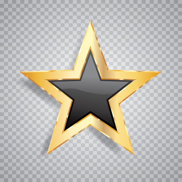 one gold black star