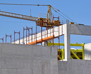 Tower crane at the construction site