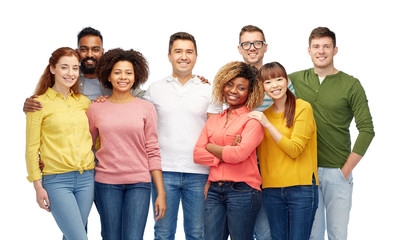 international group of happy smiling people