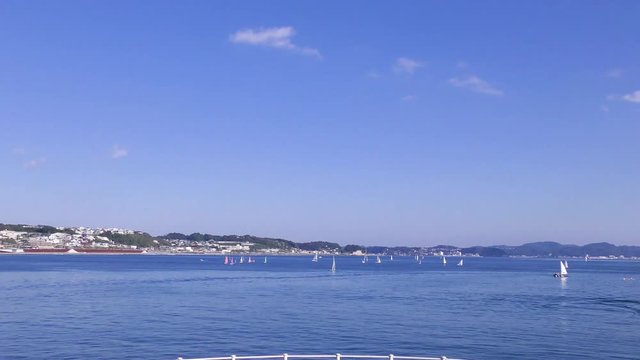 江ノ島の海でセーリング