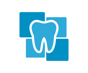 Square Pixel Dentist Dental Icon Logo