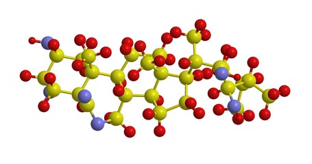 Molecular structure of Brassinolide, 3D rendering
