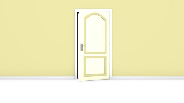 3D rendered Animation of a opening door.