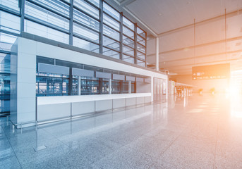 Check-in counters in the airport