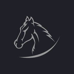 Horse logo vector icon design