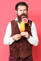 Fototapeta premium funny handsome bearded man
