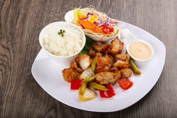 Stir fry teriyaki pork