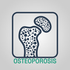 OSTEOPOROSIS vector logo icon design