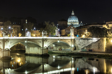 Fototapeta premium Bridge Vittorio Emanuele II - Rome Italy