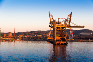 Obraz premium Piombino industrial port in Tuscany