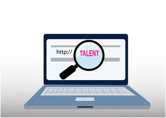 concept of find talent online vector
