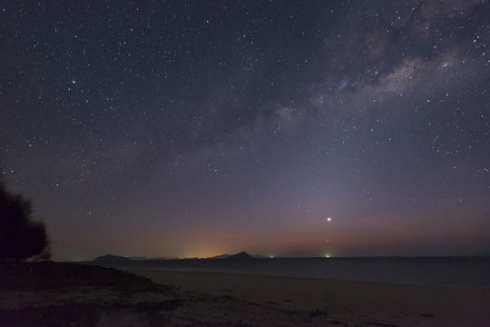 milky way at Bulone le island, Satun province, Thailand