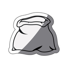 Money bag icon. financial item commerce market and buy theme. Isolated design. Vector illustration
